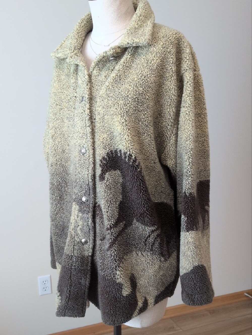 Retro County Clothing Co. Plush Horsey Sherpa Button-Front Coat